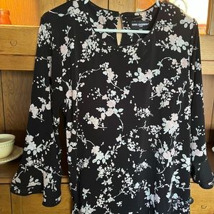 Karl Lagerfield Yessie blouse, trumpet sleeves, women’s  size Large